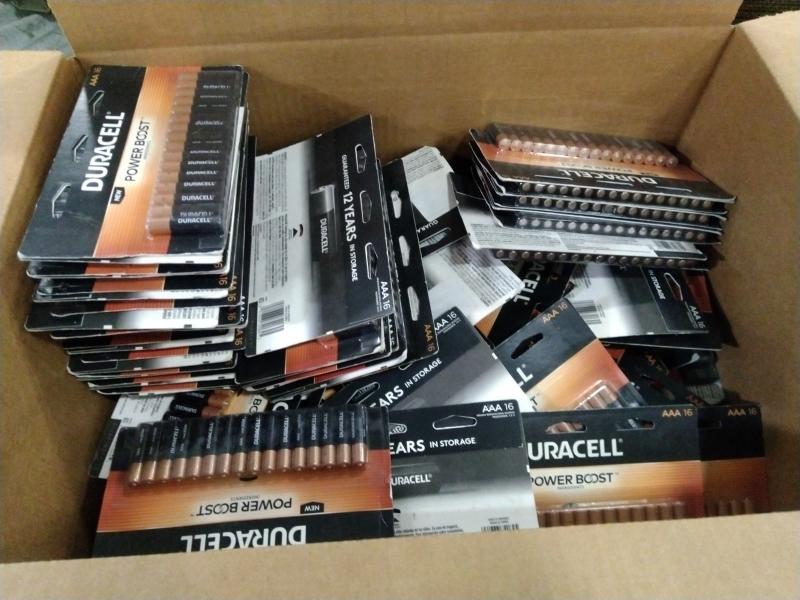 Package of Duracell Coppertop AAA Alkaline Batteries 16pks - MSRP $1,689