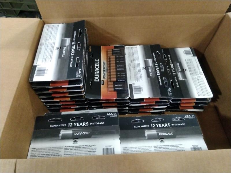 Package of Duracell Coppertop 1.5V AAA Alkaline Batteries 24pks - MSRP $1,214