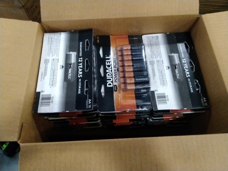Package of Duracell Coppertop AA Alkaline Batteries 16pks - MSRP $813
