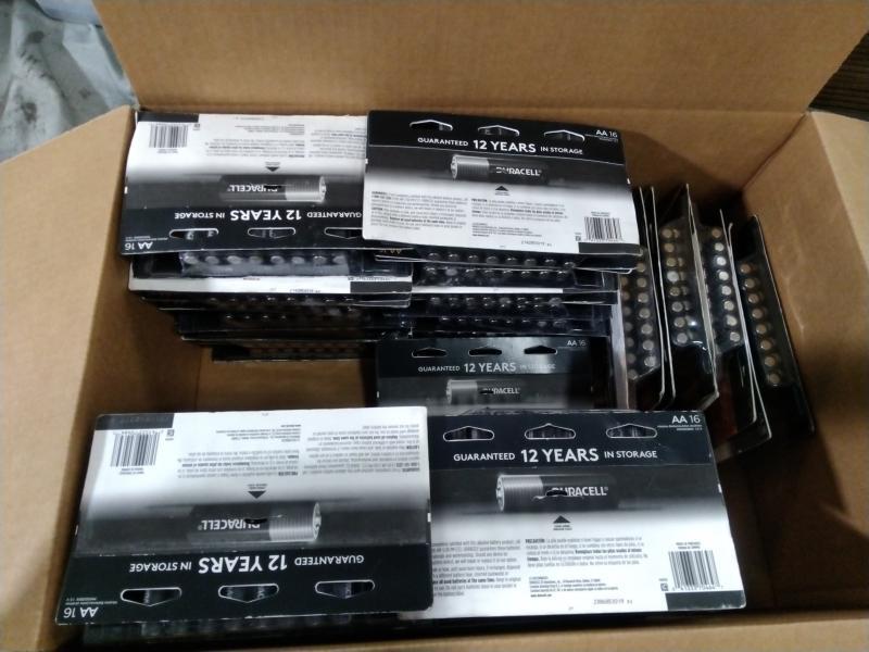 Package of Duracell Coppertop AA Alkaline Batteries 16pks - MSRP $1,175