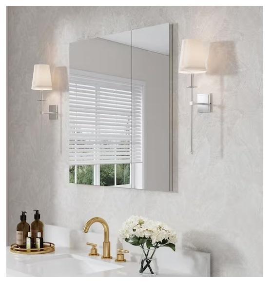 Plumbing- WELLFOR Medicine Cabinet w/Mirror, HDC Single Sink Vanity Top, Pegasus, VEVOR, Glacier Bay -Est Retail $1,783