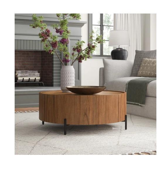 Truckload - Housewares - Alisha Cross Legs Coffee Table, Huse TV Stand up to 75", Round Coffee Table - MSRP $94,963