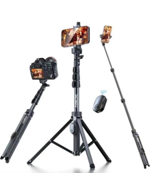 Fugetek 51" Professional Selfie Stick Tripod 100% All Aluminum Black