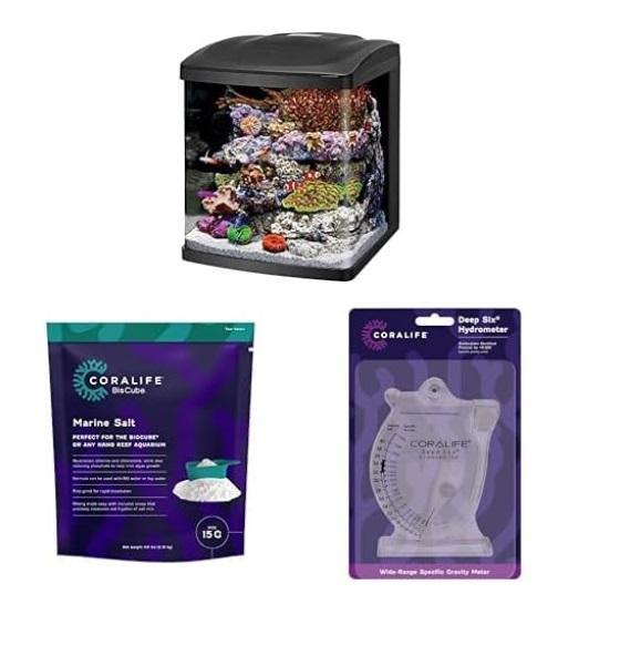 Coralife LED BioCube Salt-Water Aquarium Tank Kit, Armen Living Vienna 26" Counter Height Swivel Stool - MSRP $1,891