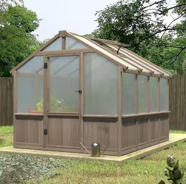 Doors & Windows - VEIKOUS 8ftx8ft Wooden Greenhouse, Andersen Aluminum Storm Door, ALEKO, Masonite - Est Retail $1,573