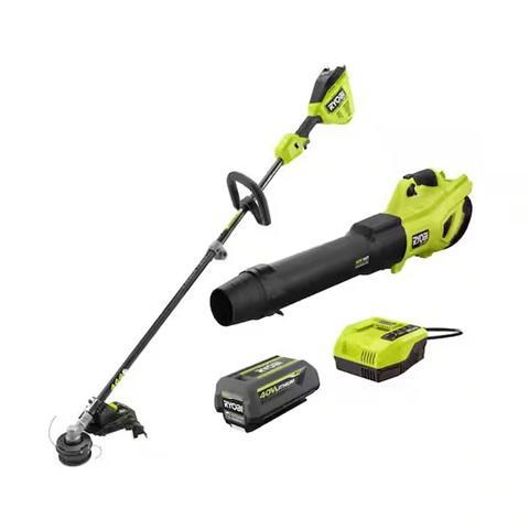 Ryobi 40V HP Brushless 650 CFM 160 MPH Cordless Leaf Blower & String Trimmer - Local Pickup - MSRP $399