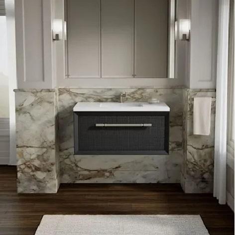 Kohler K-33562-GL7 Wall Mounted Vanity Cabinet - MSRP $1,648