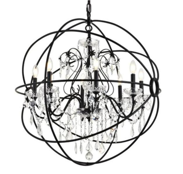 Elegant Lighting LD8801D32BK Crystal Chandelier - MSRP $788