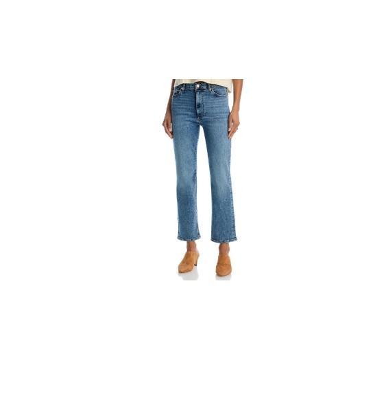 Apparel - Frame Le Sleek High Rise Straight Jeans, Vince Camuto Ruffle Front Blouse, FP Movement - Original MSRP $4,679