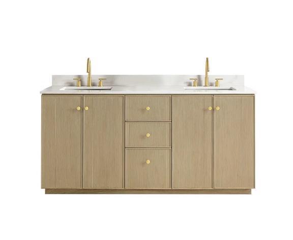 Miseno MV-NM-OZA72-WQT-NO Double Basin Vanity Set - MSRP $1,827