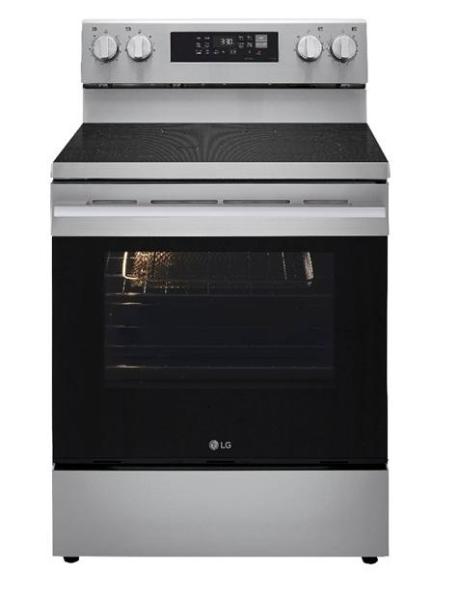 Salvage LG LREN6323YE 6.3 cu. ft. Smart Wi-Fi Enabled ProBake Convection Electric Range with Air Fry - MSRP $1,145