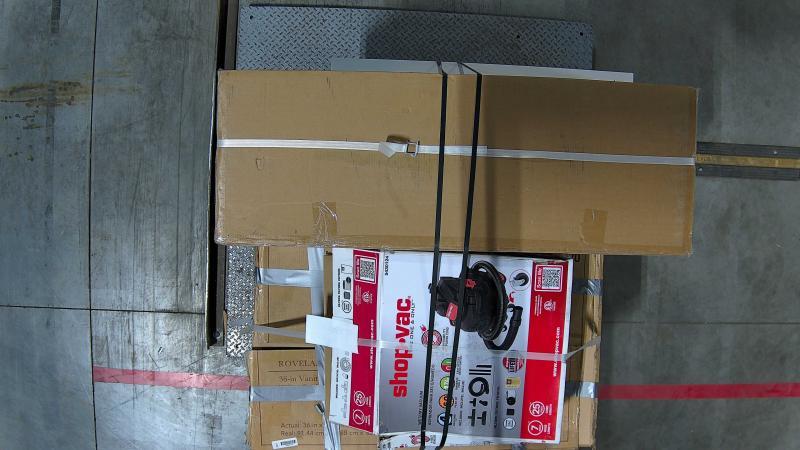 Style Selections Cauley 36" Black Single Sink Bathroom Vanity, Allen+Roth Roveland 36" Deep Walnut Vanity - MSRP $2,011