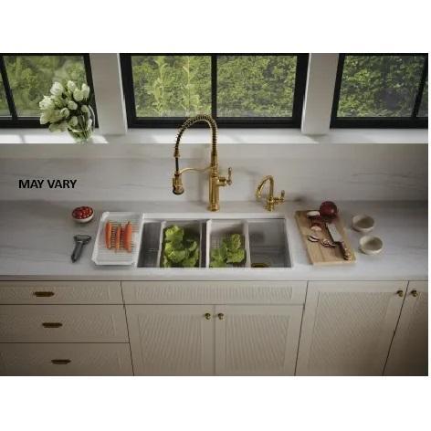 Kohler K-33662-PC-NA Stainless Steel Workstation Kitchen Sink - MSRP $974