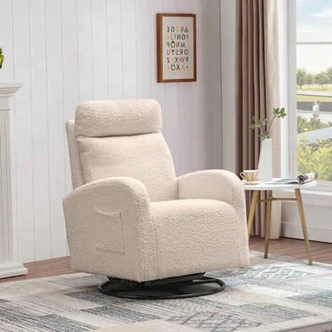 Furniture - Ebern Designs Modern Swivel Glider Chair, Alwyn Home 8'' Gel Memory Foam Mattress - MSRP $3,000