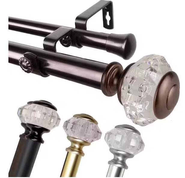 Window Decor - EMOH Adjustable Chaste Double Curtain Rod, HDC, Perfect Lift Window Treatment - Est Retail $4,205