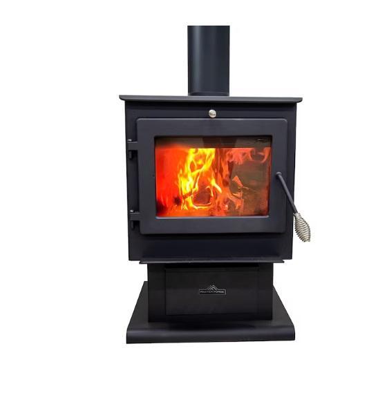 Master Forge 2500sq.ft. Heating Area Firewood/Logs Wood Stove, Allen+Roth 43.5inW Stacked Faux Fireplace - MSRP $2,930