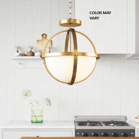 Beachcrest Home Balsamo 2 - Light Shaded Globe Pendant - MSRP $197