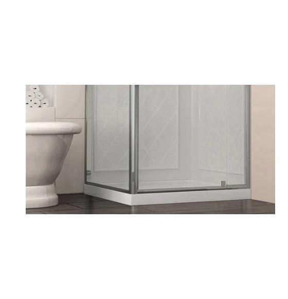 Housewares - SlimLine 36"Hx36"D Single Threshold Shower Base, 37.8"W Upholstered Chenille Armchair/Ottoman -MSRP $3,150