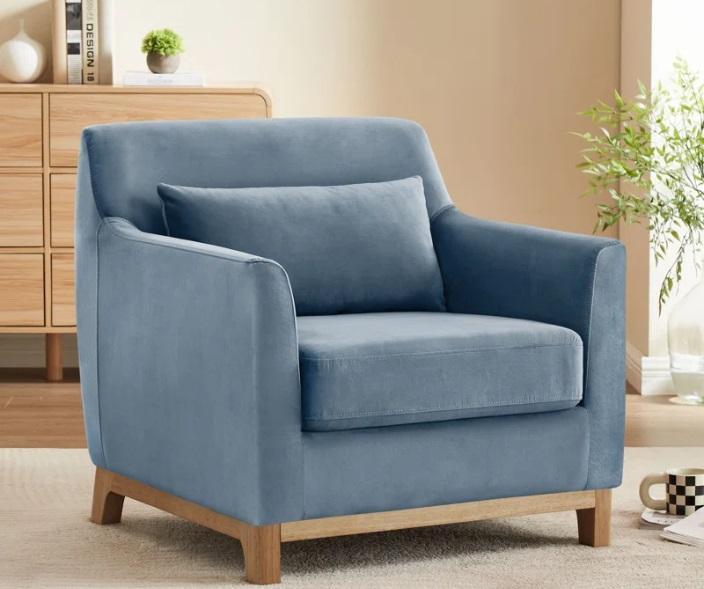 Housewares - Jazmere 31.5" Armchair, 18.5'' Seat Height Linen Upholstered Solid Wood Dining Chair - MSRP $2,322