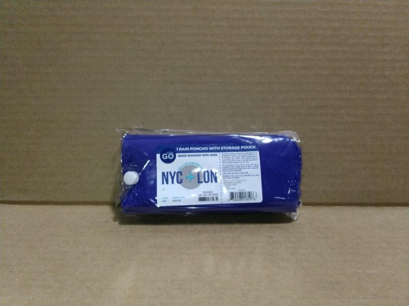 Bed Bath and Home - Gotta Go Reusable Rain Poncho with PVC Storage Pouch - MSRP $13,276