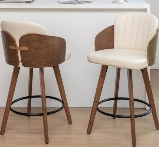 Furniture - Ljubka Swivel Stools, Weatherproof Dual Door Wooden Dog House - MSRP $3,497