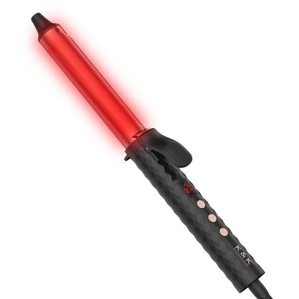 Beauty- K&K Infrared Professional Infrared Hair Curling Iron, Hunjiry New Foldable Eyeliner Stamp - MSRP $16,399