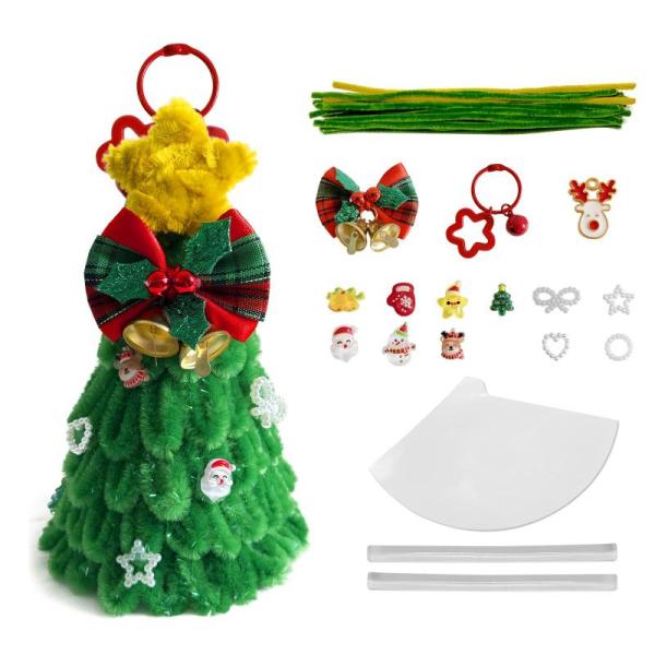 Home- Pipe Cleaners Christmas Tree Ornaments Kit, Pipe Cleaner Craft Set for Holiday Family Activity - MSRP $43,136