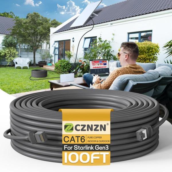 PC- Starlink Cable 150/100/75 Feet, SZSAUTO 50Ft Extension Cable for Starlink - MSRP $13,611