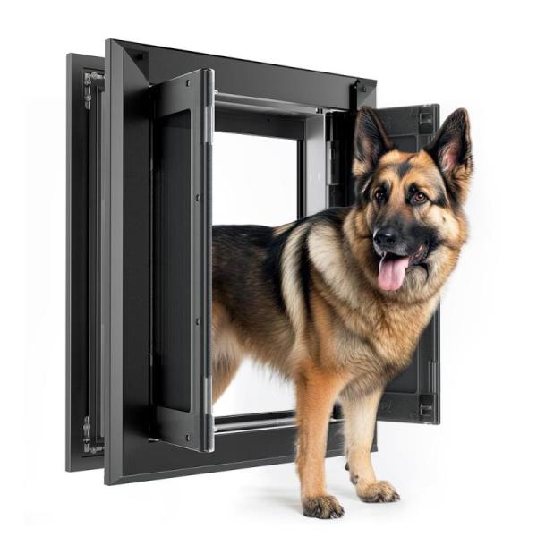 Pet Products- Large Dog Door for Sliding Door, PATAPLUS Aluminum Large Dog Door, Dog Car Seat for Small   - MSRP $2,296