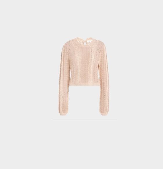 Apparel - FRAME Femme Cable Mix Sweater, Citizens of Humanity Ayla Baggy Cuffed Crop Jeans - Original MSRP $3,070