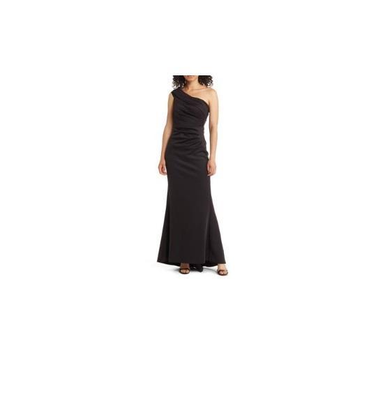 Apparel - Eliza J Asymmetric Neck Side-Pleat Gown, Ruffle Front Gown, Bow Bodice Gown, Levi's - Original MSRP $3,449