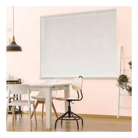 Window Decor - NienMade Cut to Width White Cordless Vinyl Mini Blinds - Est Retail $4,511- 1plt
