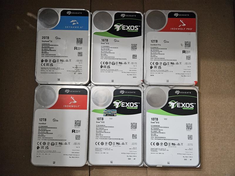 SEAGATE HARD DRIVES - 20TB, 16TB, 12TB, 10TB, 8TB, 6TB, 4TB (SALVAGED)