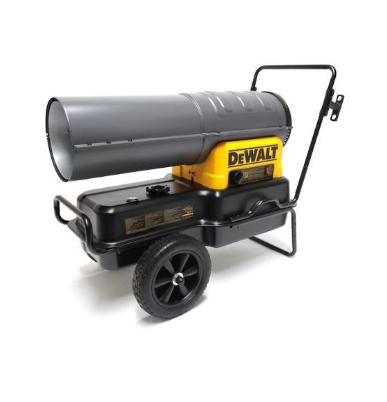 DEWALT 140000BTU Forced Air Kerosene Construction Heater, Holiday Living 60in Tree Pre-lit Tree Figurine - MSRP $3,324