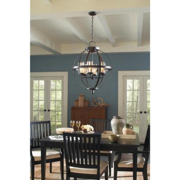 17 Stories 4-Light Lantern Globe Chandelier - MSRP $171
