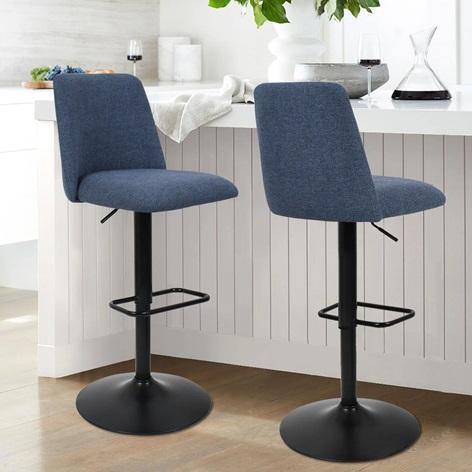 Wade Logan Adiza Swivel Upholstered Adjustable 24"-33" Height Round Base Counter Stool - MSRP $304