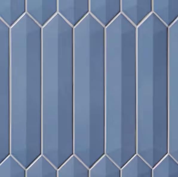 Pallet of Ivy Hill Tile Axis 3D 2.6inx13in Blue Polished Picket Ceramic Wall Tiles - Est Retail $1,004
