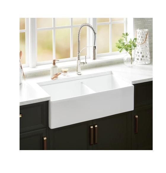 Signature Hardware SHF36182BWH Kitchen Sink - MSRP $799