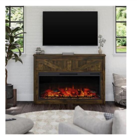 Furniture - Farmhouse Mantel Electric Fireplace, Low Wood Bunk Bed, and More - MSRP $1,477