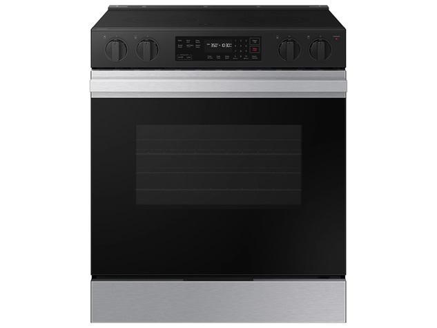Salvage - Samsung NSE6D8100SR 30" 6.3 Cu. Ft. Smart Slide In Electric Range - MSRP $1,795