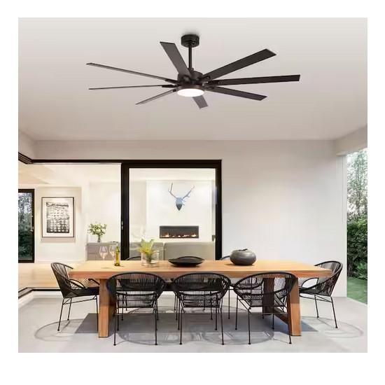 Lighting & Electrical - Matrix Decor 65 in. LED Indoor Black DC Motor Ceiling Fan - Est Retail $1,653- 1plt