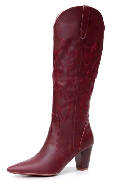 Shoes- VenusCelia Women's Knee High Embroidery Boots, Covers & All Waxed Canvas Zip Tote Bag with Durable- MSRP $16,815