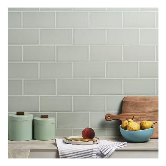 Flooring & Rugs - Ivy Hill Gondola Fern Green Ceramic Wall Tile - Est Retail $1,060- 1 plt