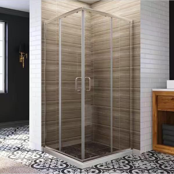 Kitchen & Bath - Corner Shower Enclosure, Composite Countertop, American Standard Soaking Tub - Est Retail $2,566-1 plt