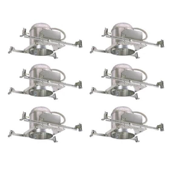 Lighting & Electrical - Halo H7ICT 6" IC New Construction Housing 6 Pack - Est Retail $1,749- 1 plt