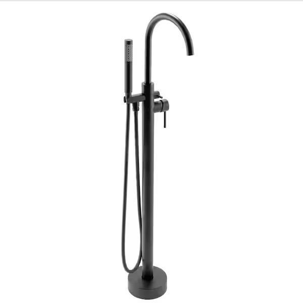Plumbing - AKDY Floor Mount Tub Faucets, Automatic Booster Pump, Sumerain Roman Tub Faucet - Est Retail $7,374- 1 plt