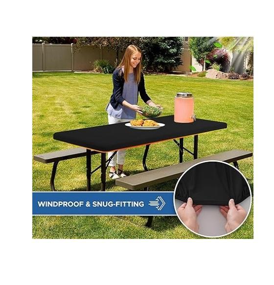 Home -Enjoyidea Stretch 4ft Table Covers, Tiocky Cedar Garlands, FLYSNK 5ft Pop-Up Christmas Tinsel Tree - MSRP $45,241