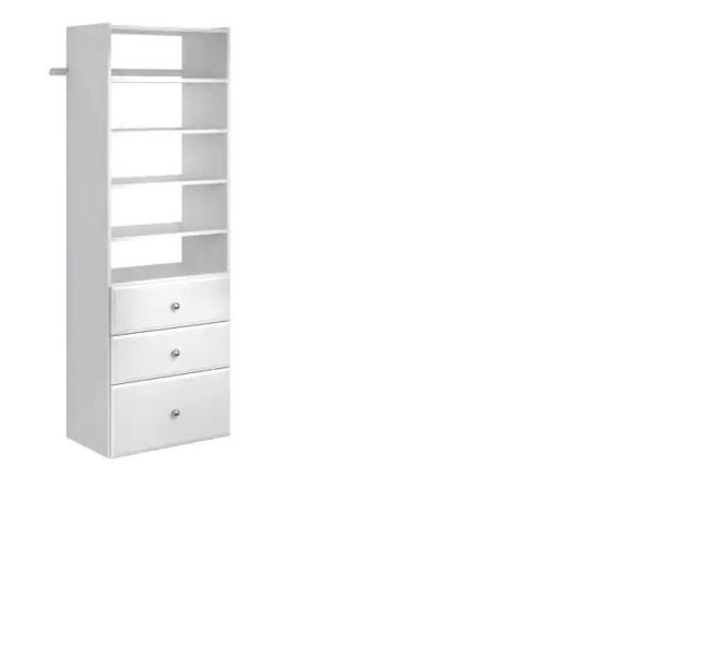 Flooring & Rugs - Closet Evolution Premier 25inW Tower Closet System, Ivy Hill Tile, HDC, MSI - Est Retail $1,378