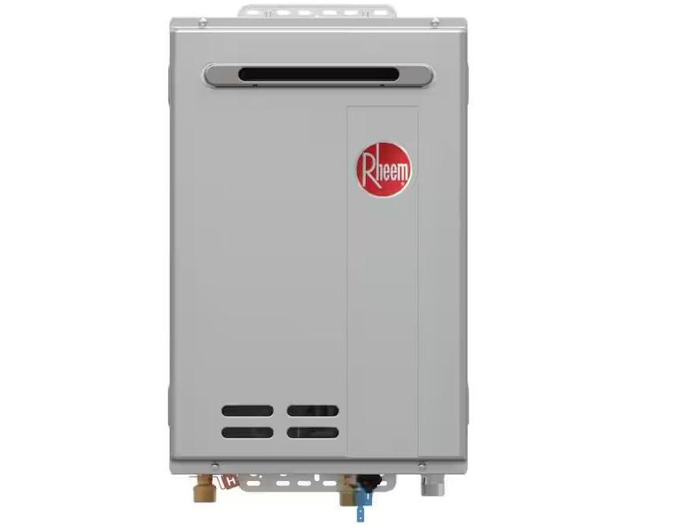 Plumbing- Rheem Tankless Heater, Glacier Bay Sink, Glacier Bay Cabinet- Est Retail $3,813- 1plt