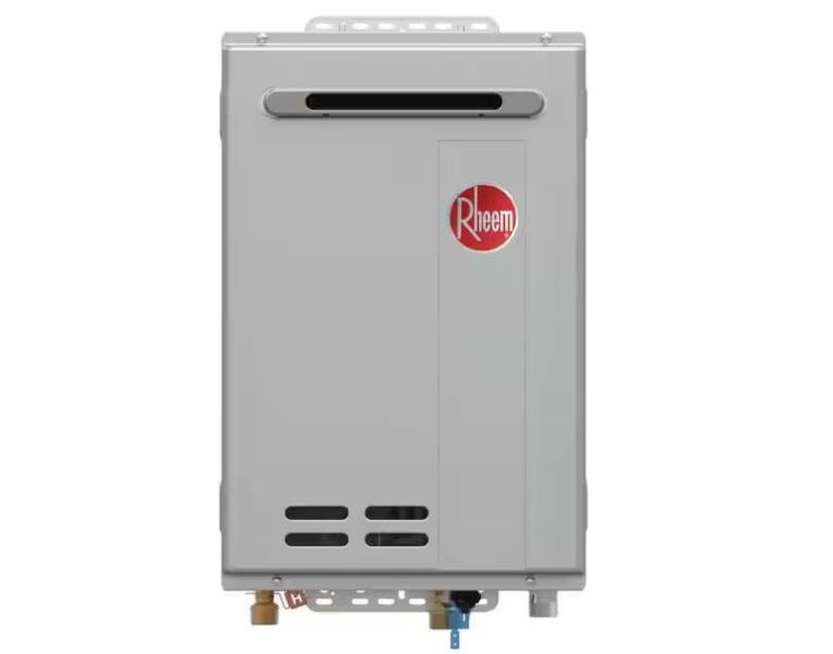 Plumbing- Rheem Tankless Water Heater, Panasonic Exhaust Fan, Commercial Electric Enhaust Fan - Est Retail $8,489- 1plt
